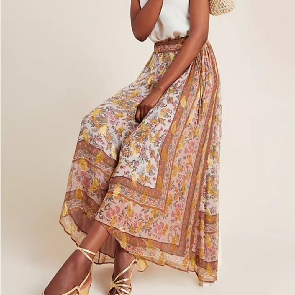 New Boho Anthropologie Harvest Midi Skirt by Love Sam Size M